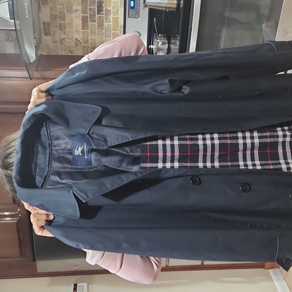 Burberry rain coat dark blue